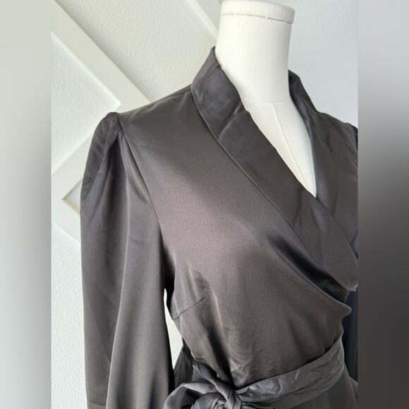 NWT Keepsake The Label Kennedy Long Sleeve Wrap Mini Dress Black Size 8 (AUS 12) - Picture 4 of 9